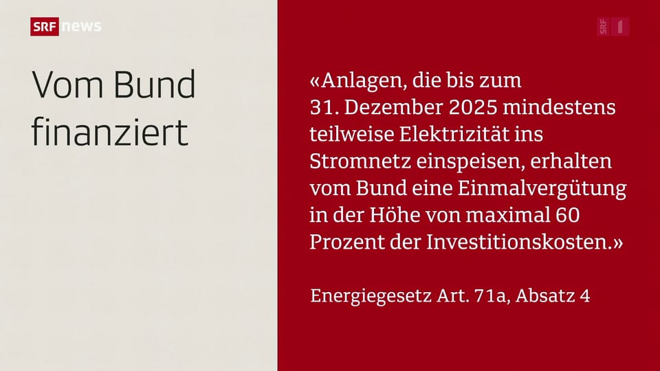 Wettrennen um Bundessubventionen bei Solaranlagen Wettrennen um Bundessubventionen bei Solaranlagen
