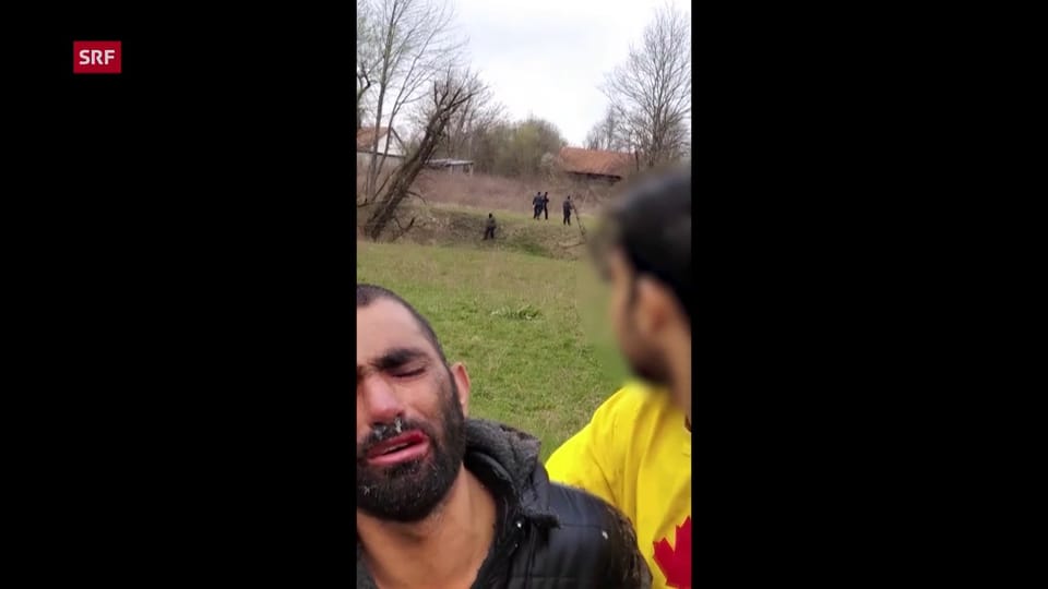 Migrant filmt Pushback an der bosnisch-kroatischen Grenze.