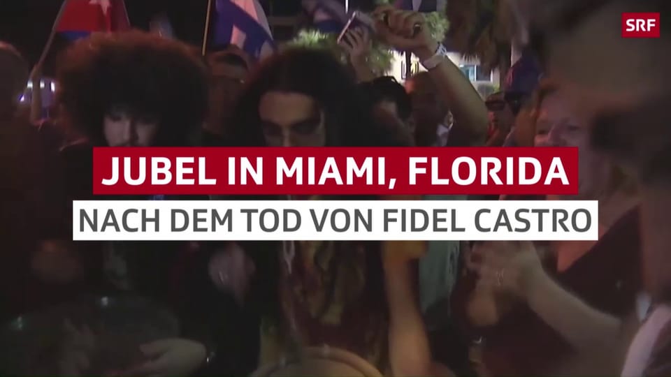 Exil-Kubaner feiern in den Strassen von Miami