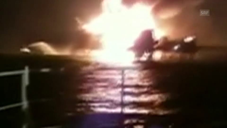 Brand auf der Ölplattform «Abkatun» im Golf von Mexiko (unkom.)