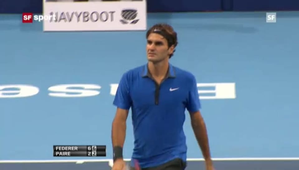Das Duell Federer - Paire in Basel (26.10.2012)