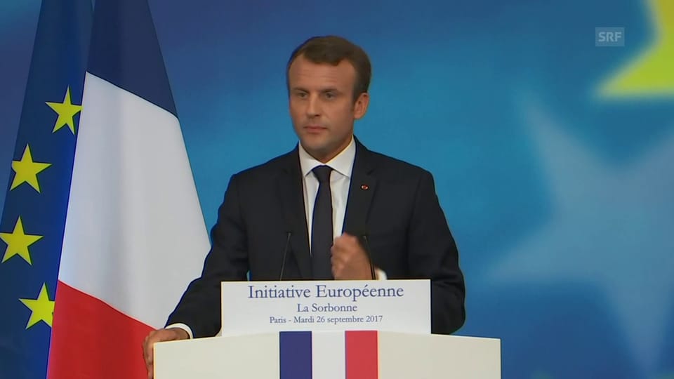 Macron fordert europäische Eingreiftruppe (frz. Originalton)
