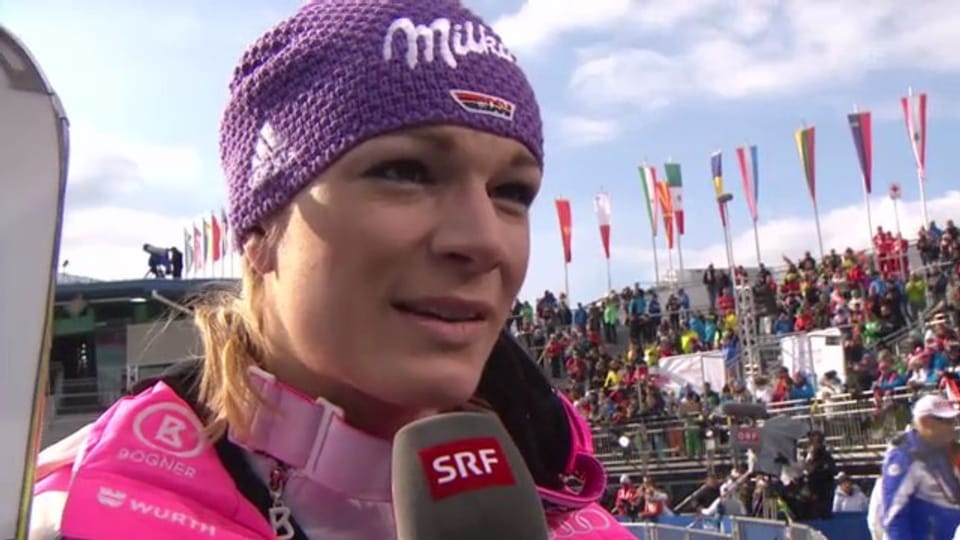 WM-Abfahrt: Interview Maria Höfl-Riesch
