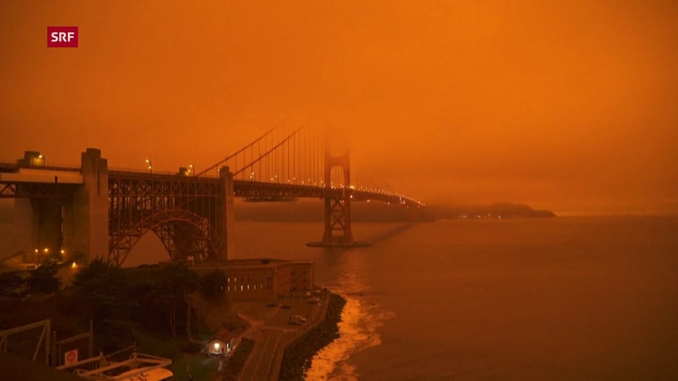 Von Waldbränden umgeben: San Franciscos Himmel ist orange