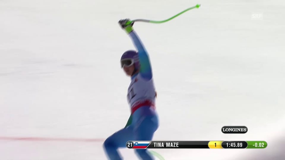 Ski: WM 2015 Vail/Beaver Creek, Abfahrt Frauen, Fahrt Tina Maze