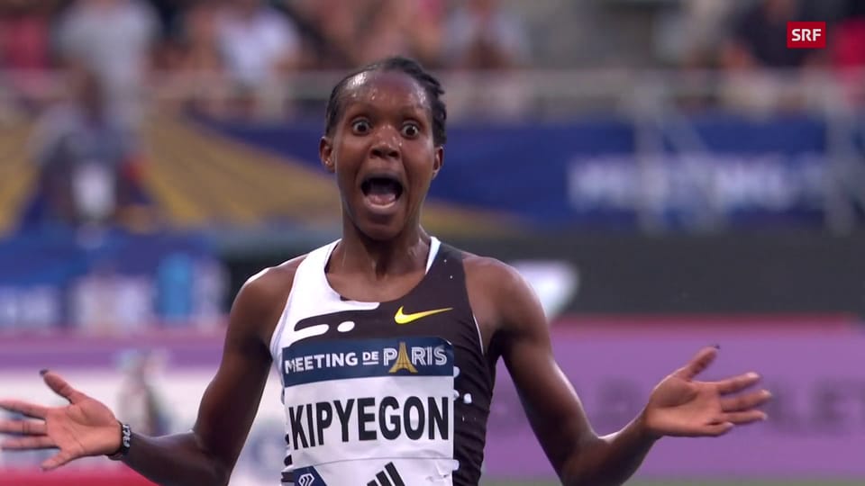 Kipyegon holt sich auch den 5000-m-Weltrekord