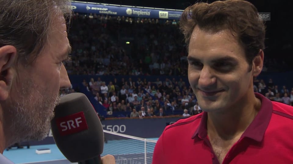 Roger Federer im Platzinterview