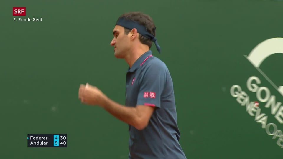 Federer schenkt Andujar den Satz mit 2 leichten Fehlern