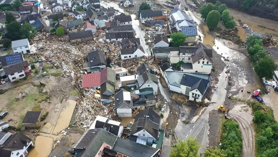 Die Klimaerwärmung und die Hochwasserkatastrophe von Deutschland