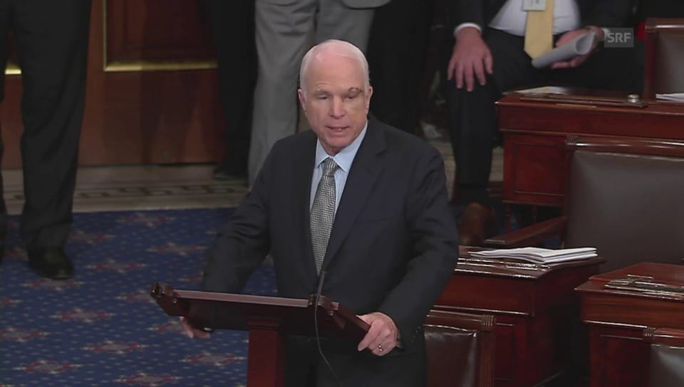 «I will not vote for this bill»: McCains Rede zur US-Gesundheitsreform vom Juli 2017 (englisch)