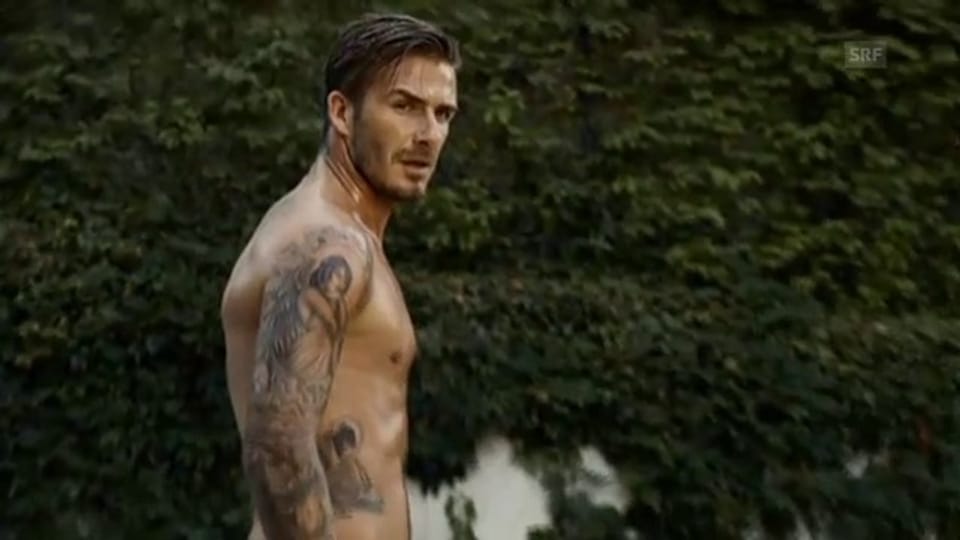 David Beckham beim Shooting seiner neuesten Unterhosen-Kampagne