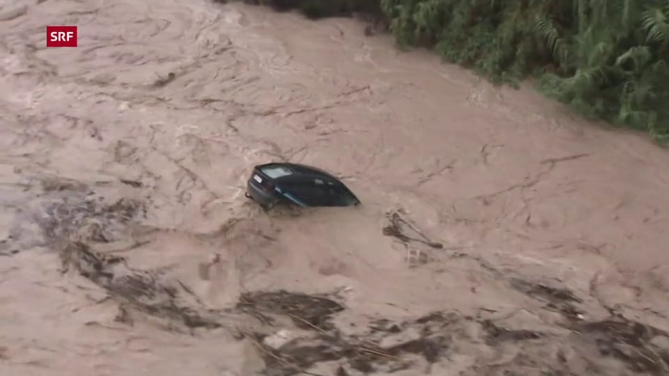 Schwere Hochwasser im südspanischen Ontinyent nach heftigen Regenfällen