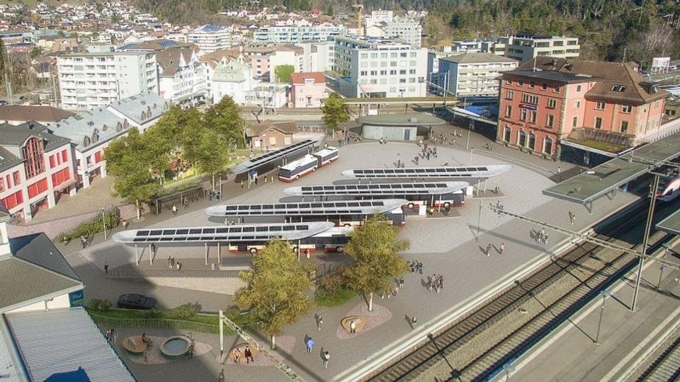 Der Bahnhofsplatz Arth-Goldau wird umgestaltet