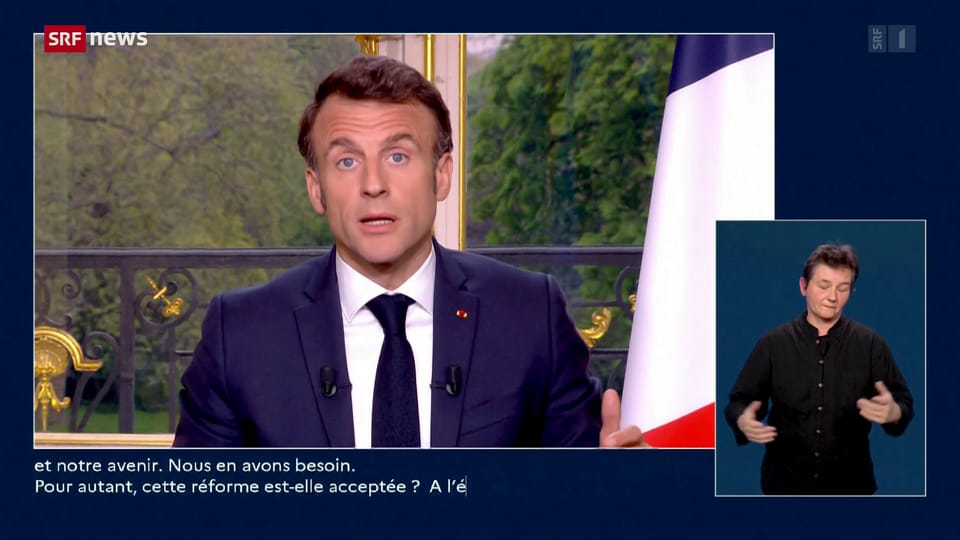 Macron spricht zum Volk