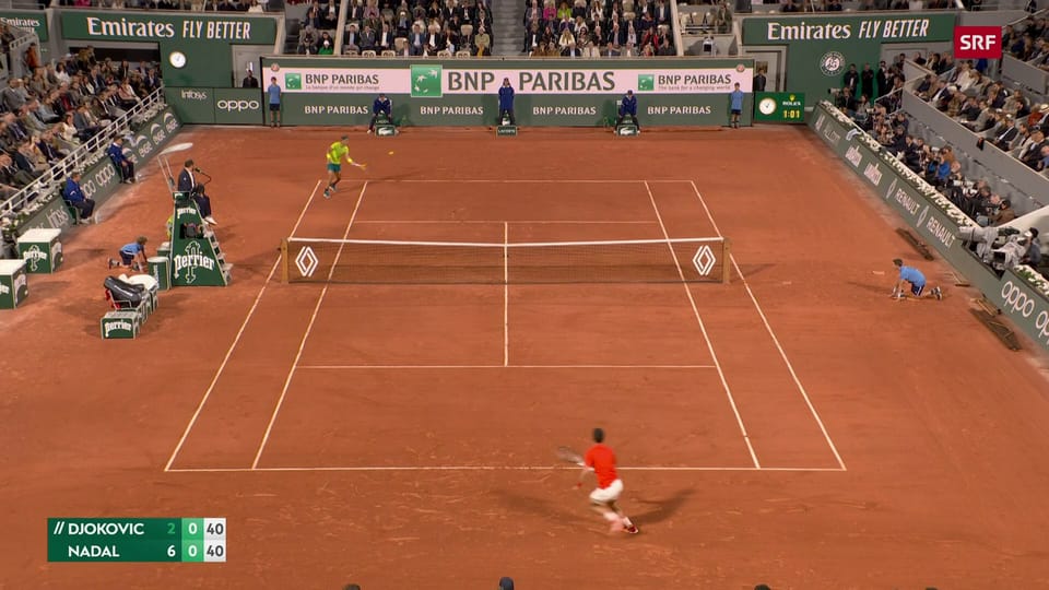 Nadal packt einen Stoppball der Marke Extraklasse aus