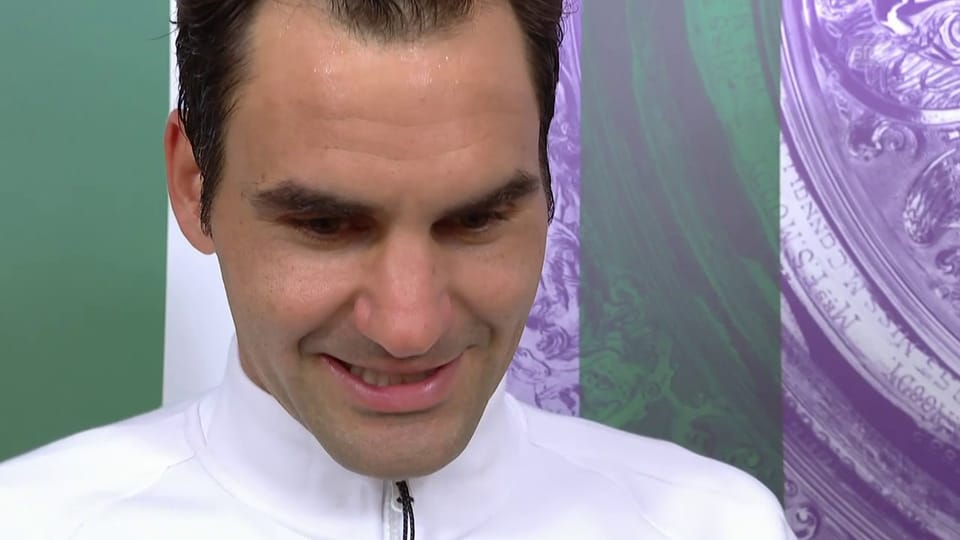 Federer nach seinem Sieg gegen Berdych