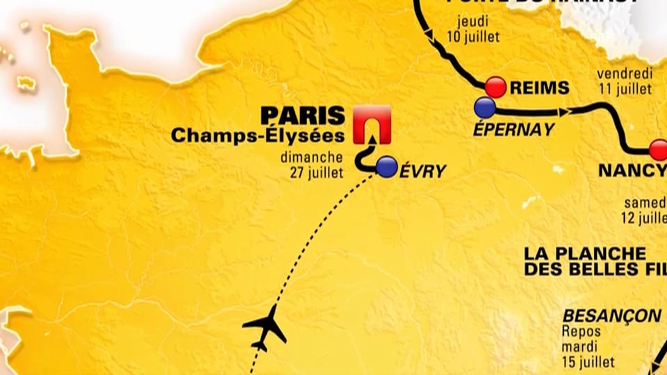 Streckenplan Tour de France 2014