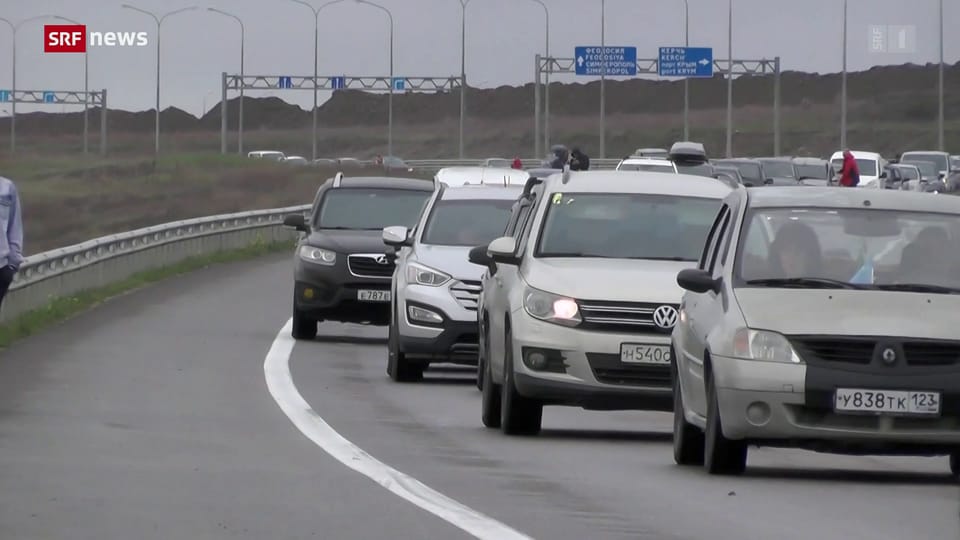 Krim-Brücke für Verkehr teils wieder offen