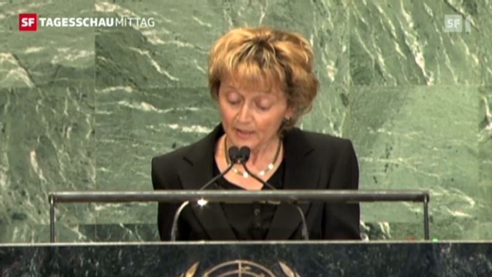 Widmer-Schlumpf spricht vor UNO-Vollversammlung