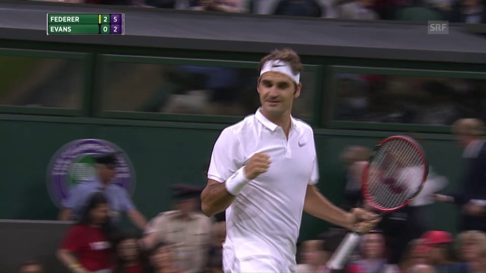 Federer - Evans: Die Live-Highlights