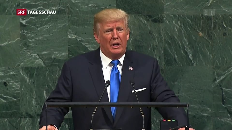Trumps Rede mit scharfen Worten Richtung Nordkorea
