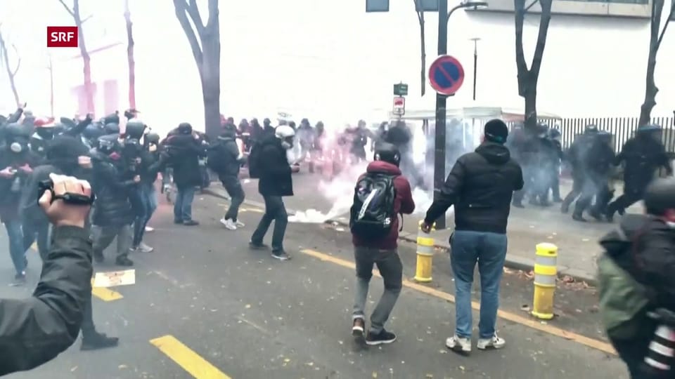 Spannungen bei Protesten in Paris