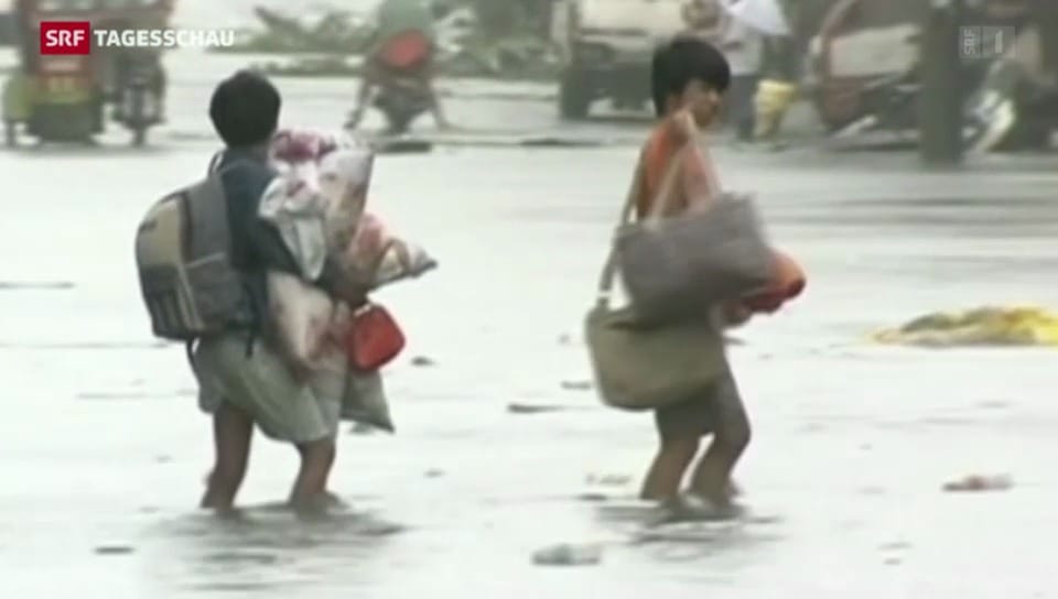 Zerstörerischer Taifun auf den Philippinen