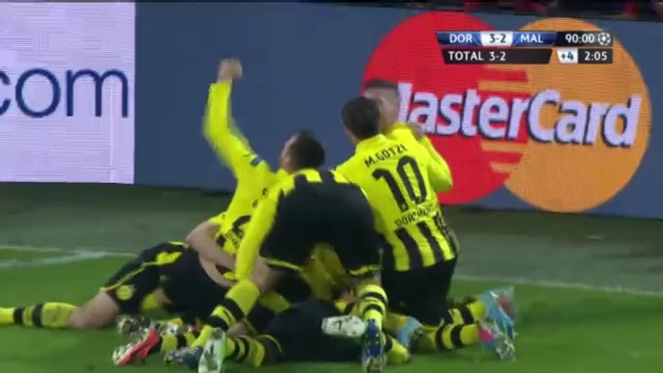 Viertelfinal: Dortmund - Malaga (3:2)