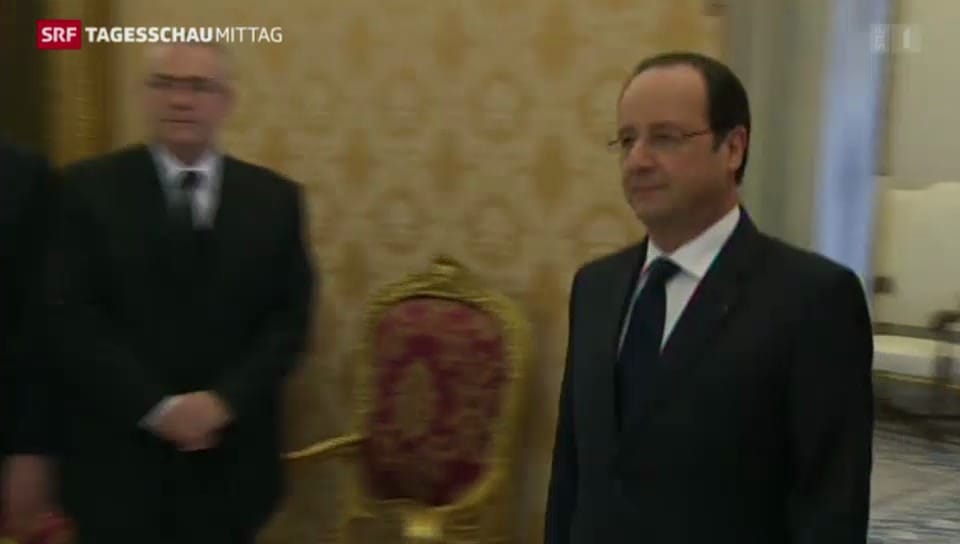 Hollande zu Besuch beim Papst
