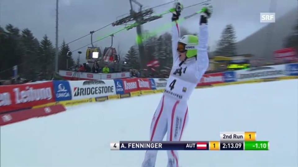 Ski: der 2. Lauf von Anna Fenninger