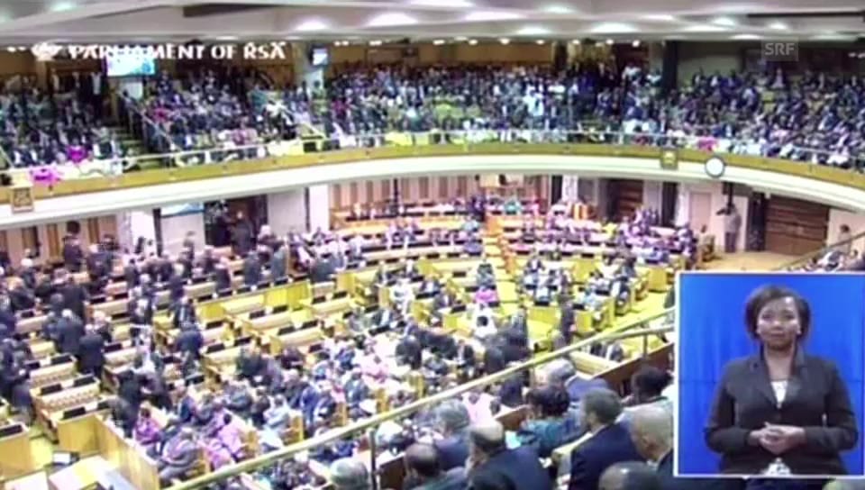Aufruhr im südafrikanischen Parlament (unkomment.)