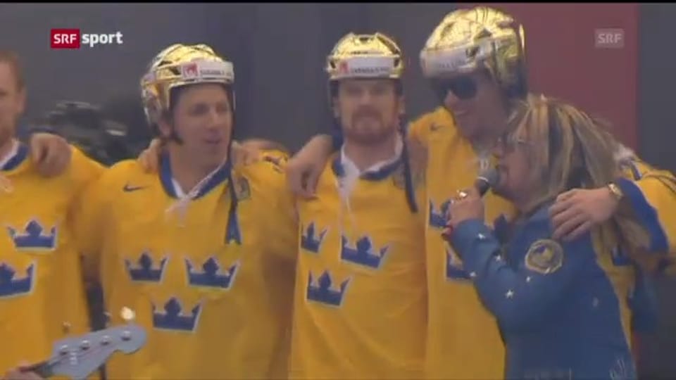 Eishockey: Ehrung der schwedischen Weltmeister («sportaktuell»)