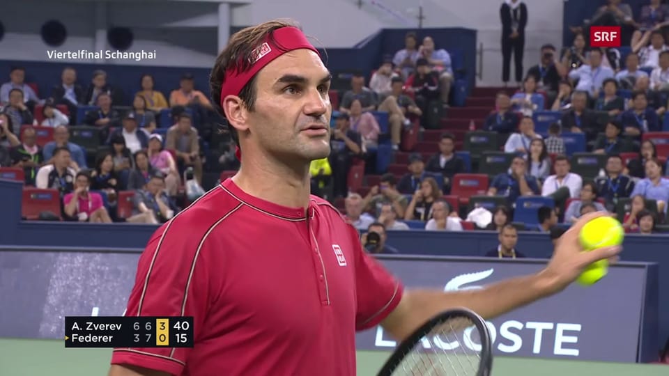 Federer kassiert einen «Point Penalty»