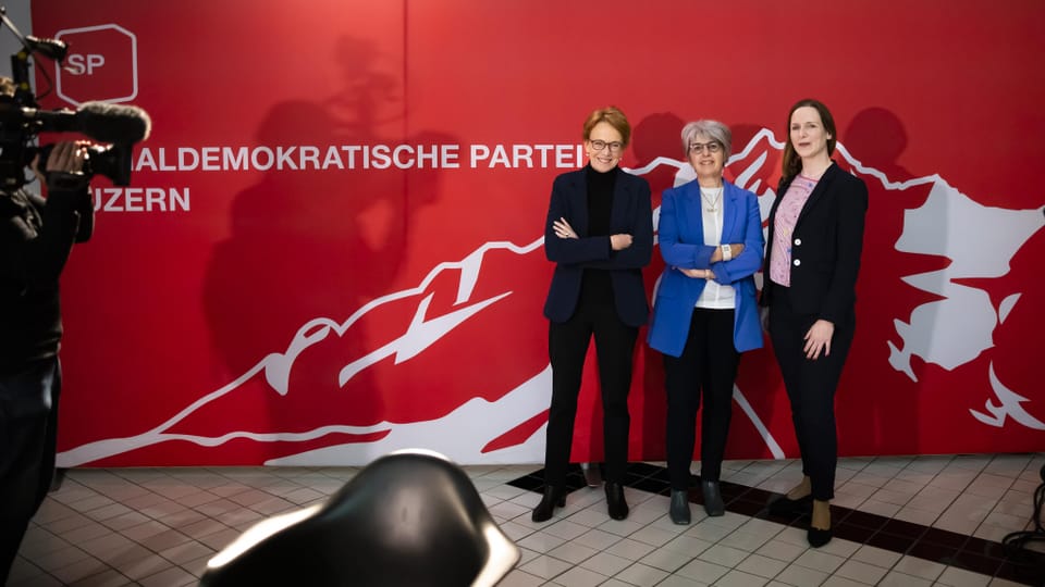 Die drei SP-Kandidatinnen am öffentlichen Hearing in Luzern