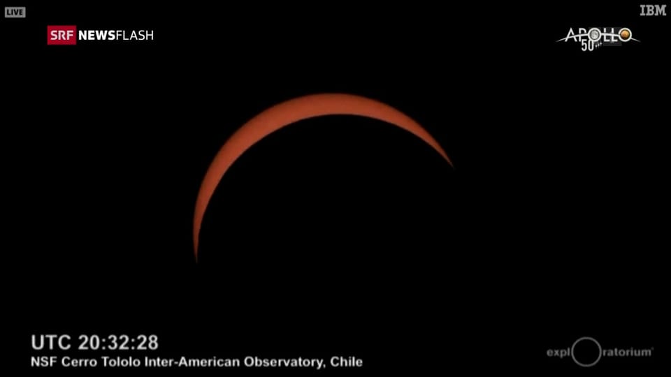 Aus dem Archiv: Die Sonnenfinsternis vom 2. Juli von der Erde aus