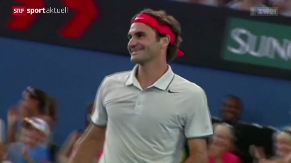 Roger Federer mit Zauberschlag im Doppel