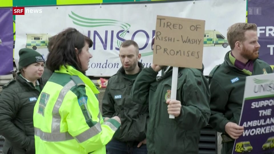 In Grossbritannien streiken die Rettungsdienste 