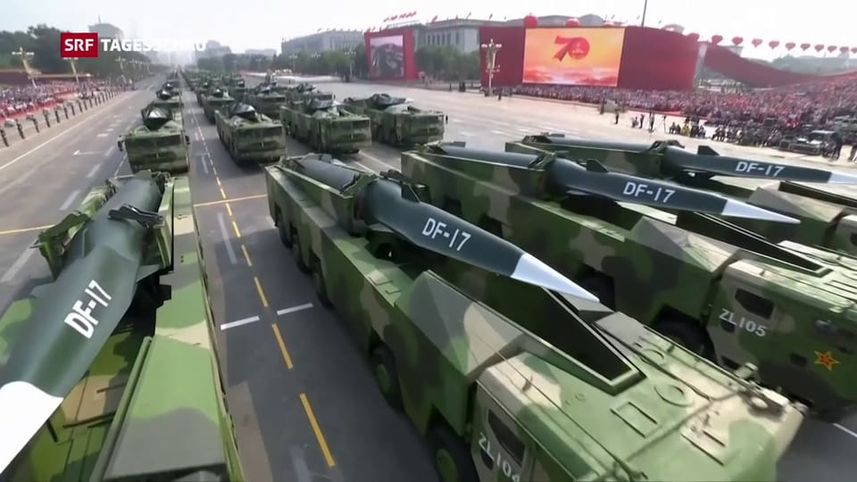 China feiert 70. Gründungstag mit grosser Militärparade