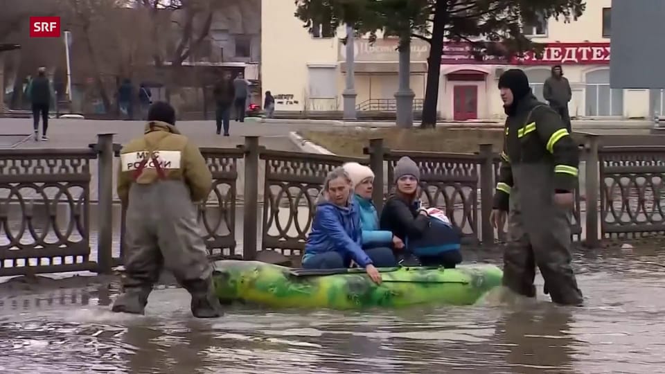 Überschwemmungen in der Stadt Orsk