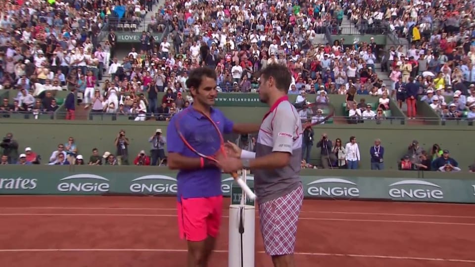 2015: French-Open-Viertelfinal Federer - Wawrinka 