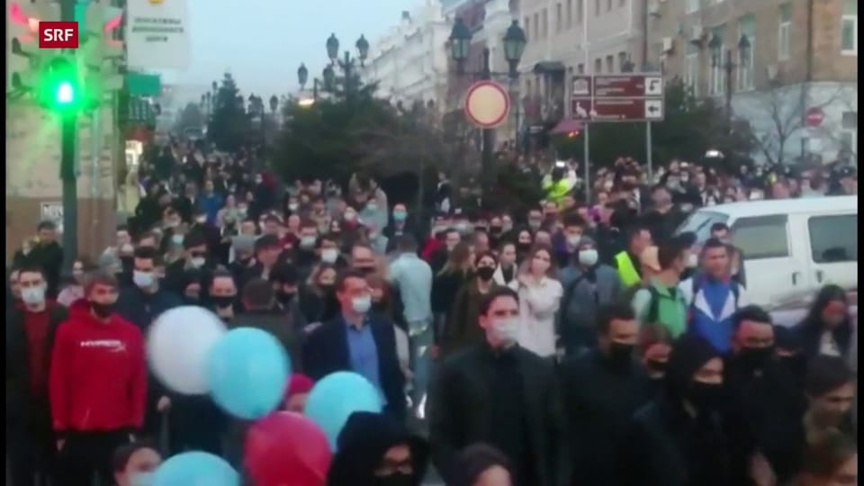 Proteste für Nawalny in Wladiwostok
