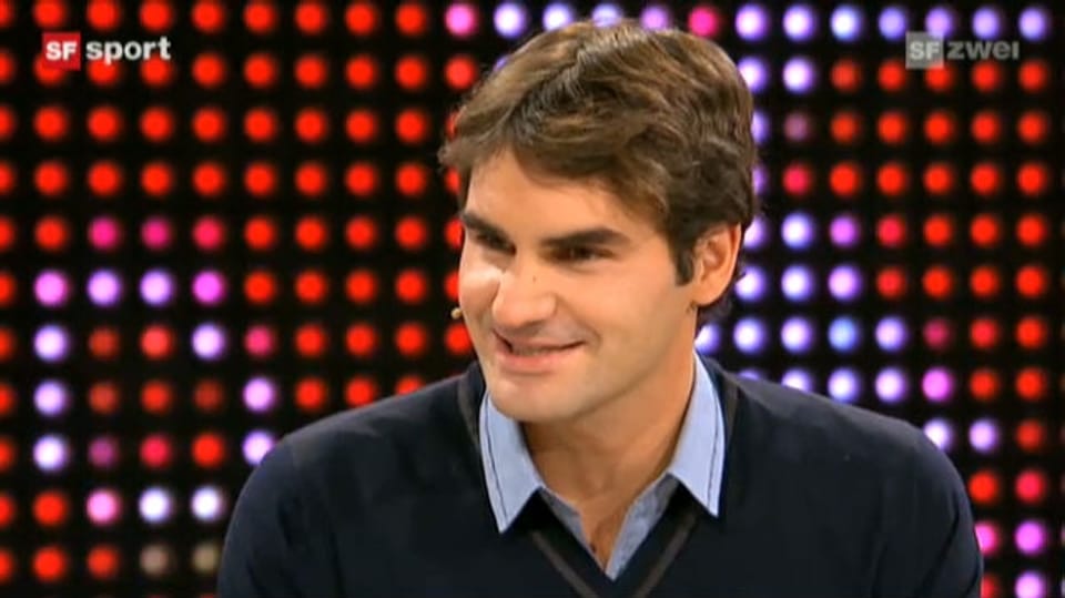Federers Besuch im «sportpanorama» 2010