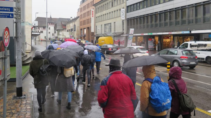 In Aarau gingen nicht nur Junge auf die Strasse