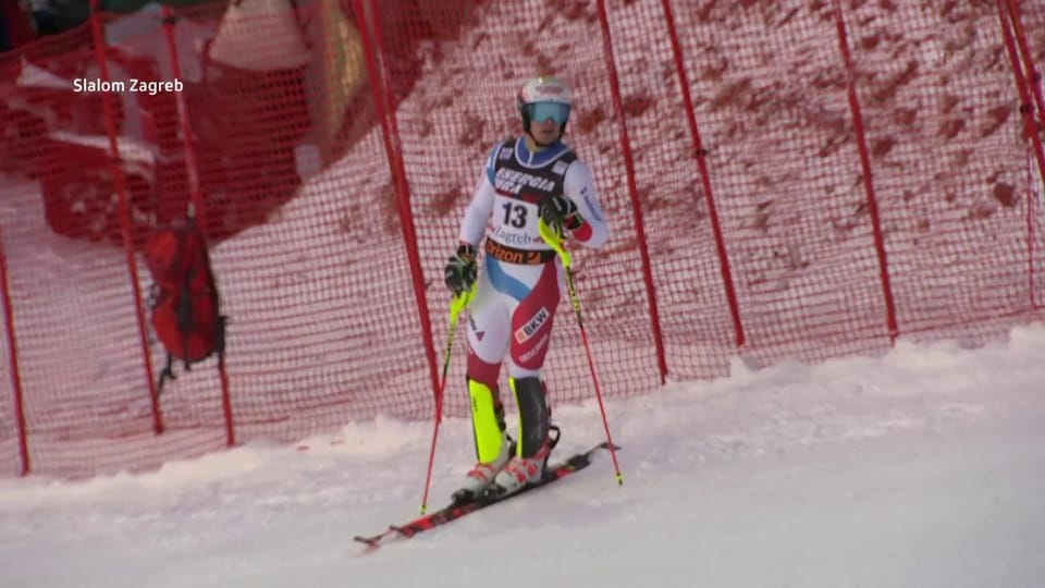 Meillards 2. Lauf im Slalom von Zagreb