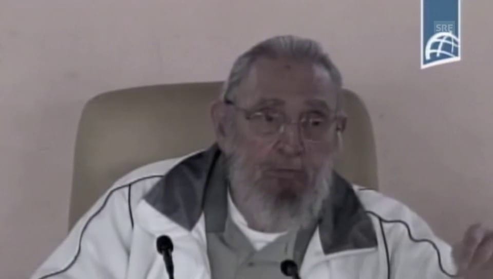 Fidel Castro im kubanischen Staatsfernsehen