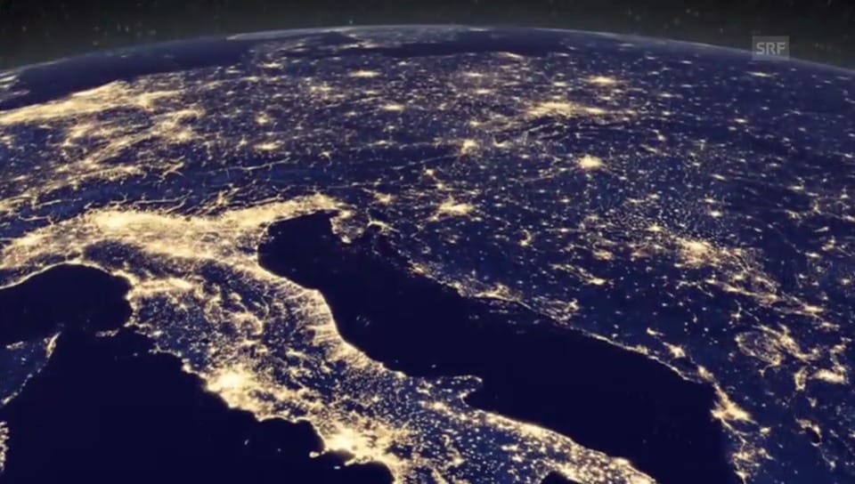 Weihnachtsbeleuchtung aus dem All (Quelle: youtube/NASA Goddard)