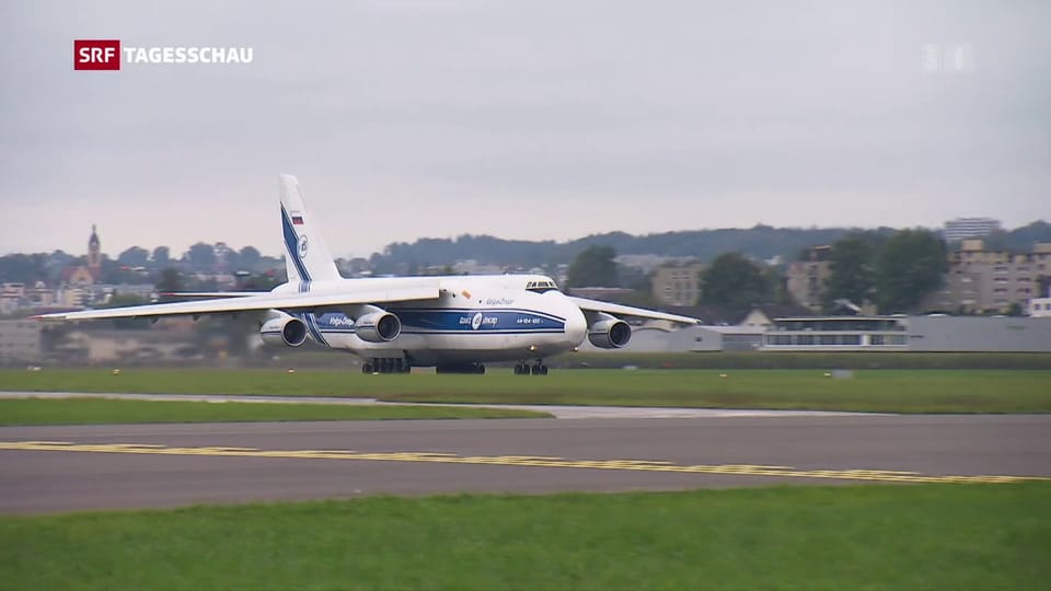 Der letzte Flug der Antonov An-124 ab Emmen