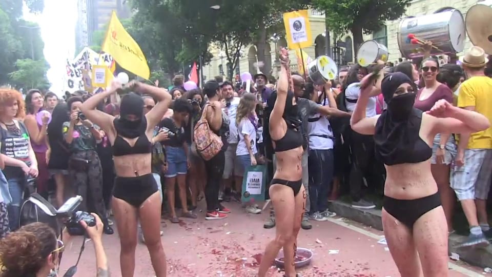 Demonstration in Rio de Janeiro gegen Jair Bolsonaro