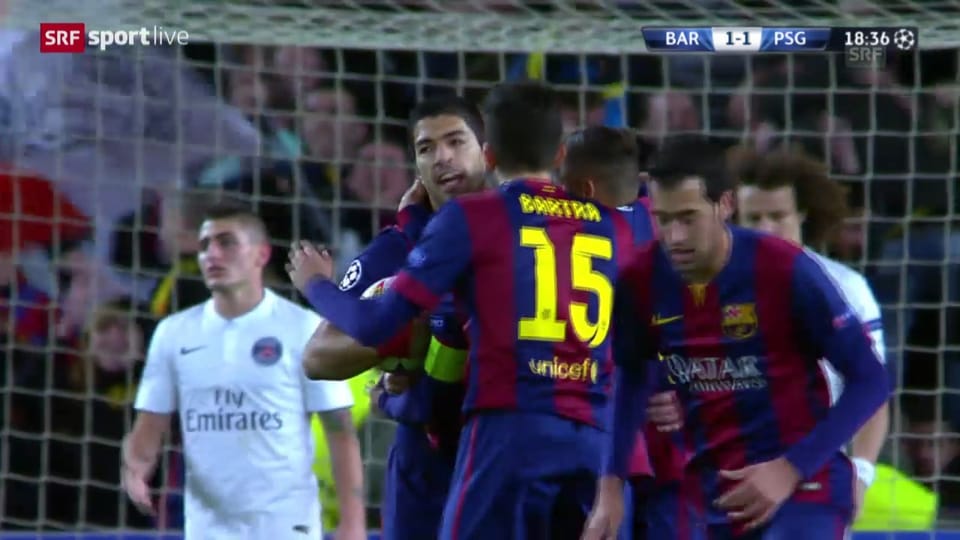 10.12.2014: Barcelona besiegt den PSG 3:1