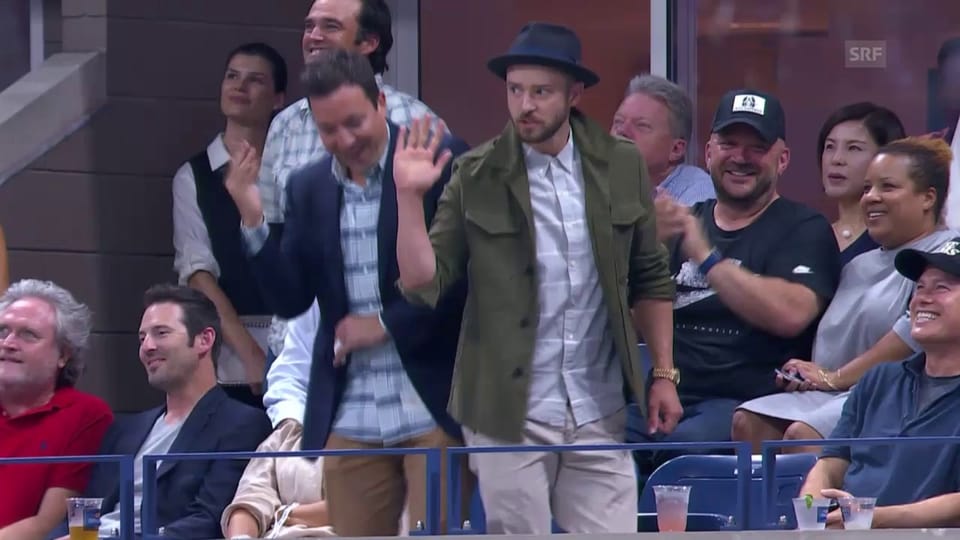 US Open: Timberlake und Fallon tanzen für Federer
